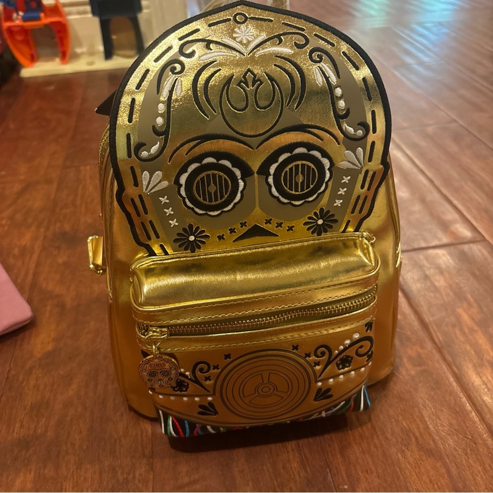 Loungefly Gold Star Wars Kids Backpack